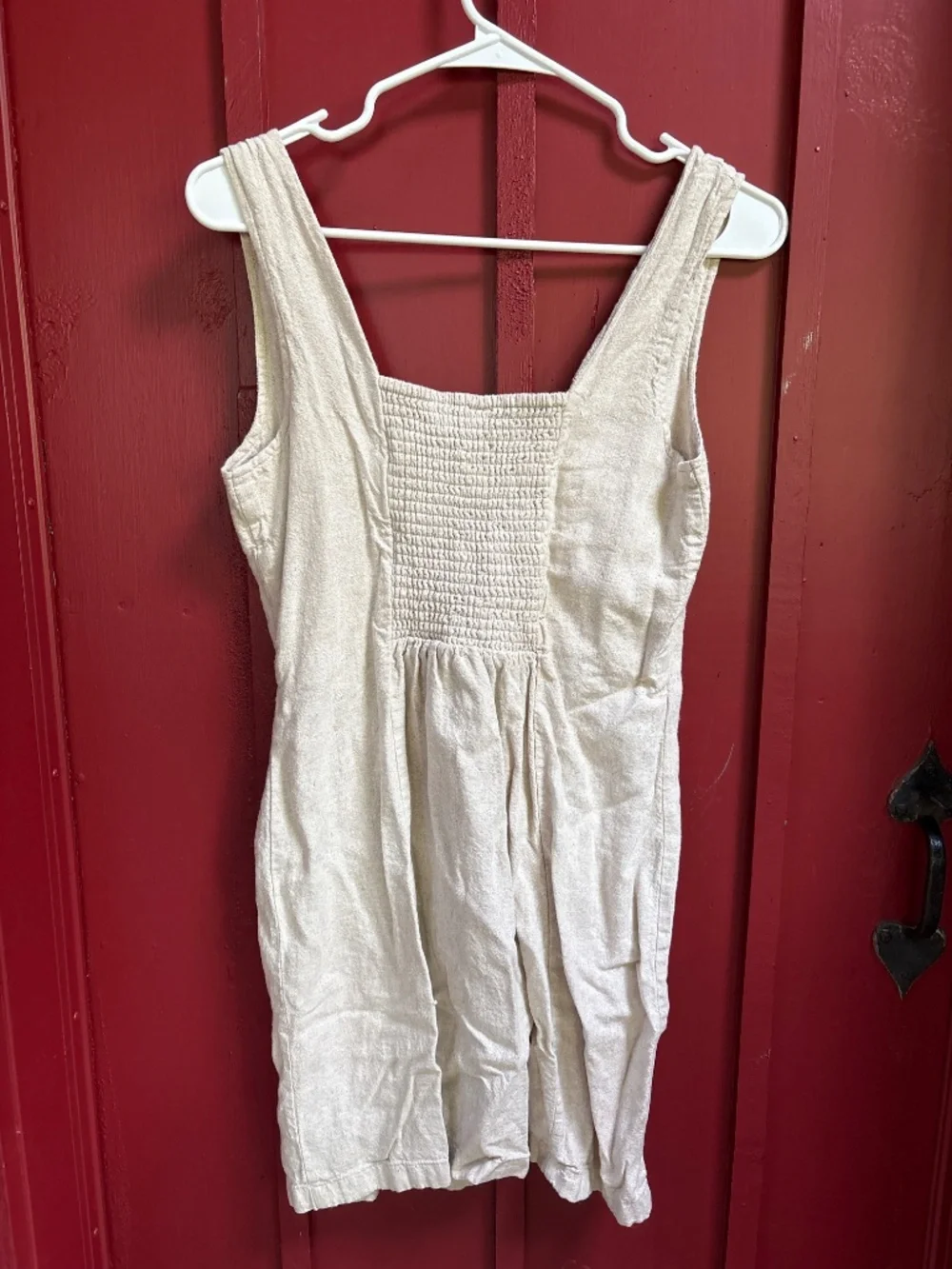 Old Navy square neck dress, cream